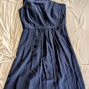 Ann Taylor Midnight Blue One-Shoulder Dress